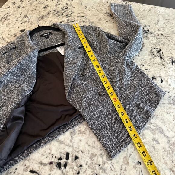 Torrid Grey Studio Double Knit Crop Military Jacket 1X NWT - Picture 11 of 13
